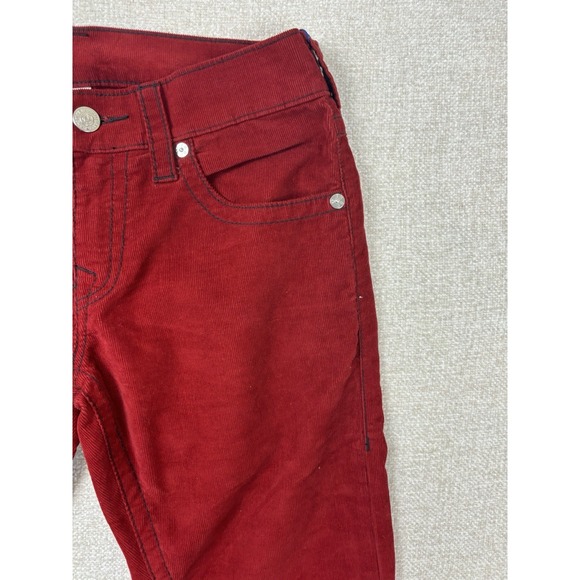 True Religion Mens Corduroy Straight Pants Size 30 Red - Picture 4 of 10